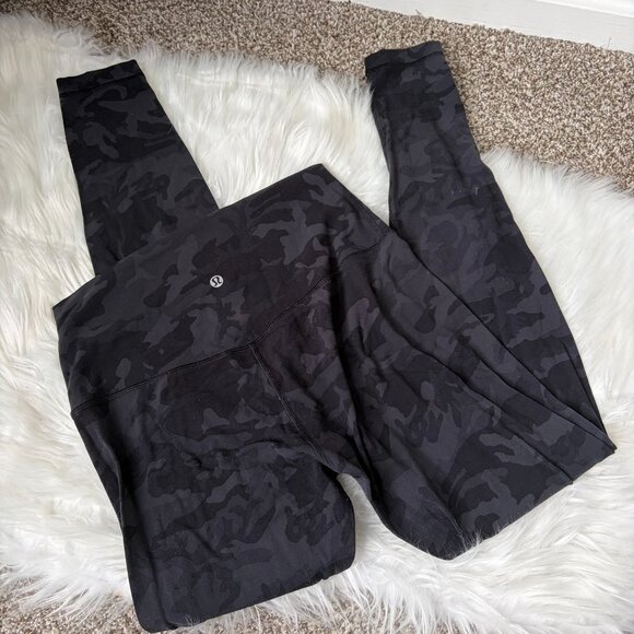 Lululemon Align Pant *Full Length 28" Incognito Camo Multi Grey Women's 8 - Picture 3 of 9